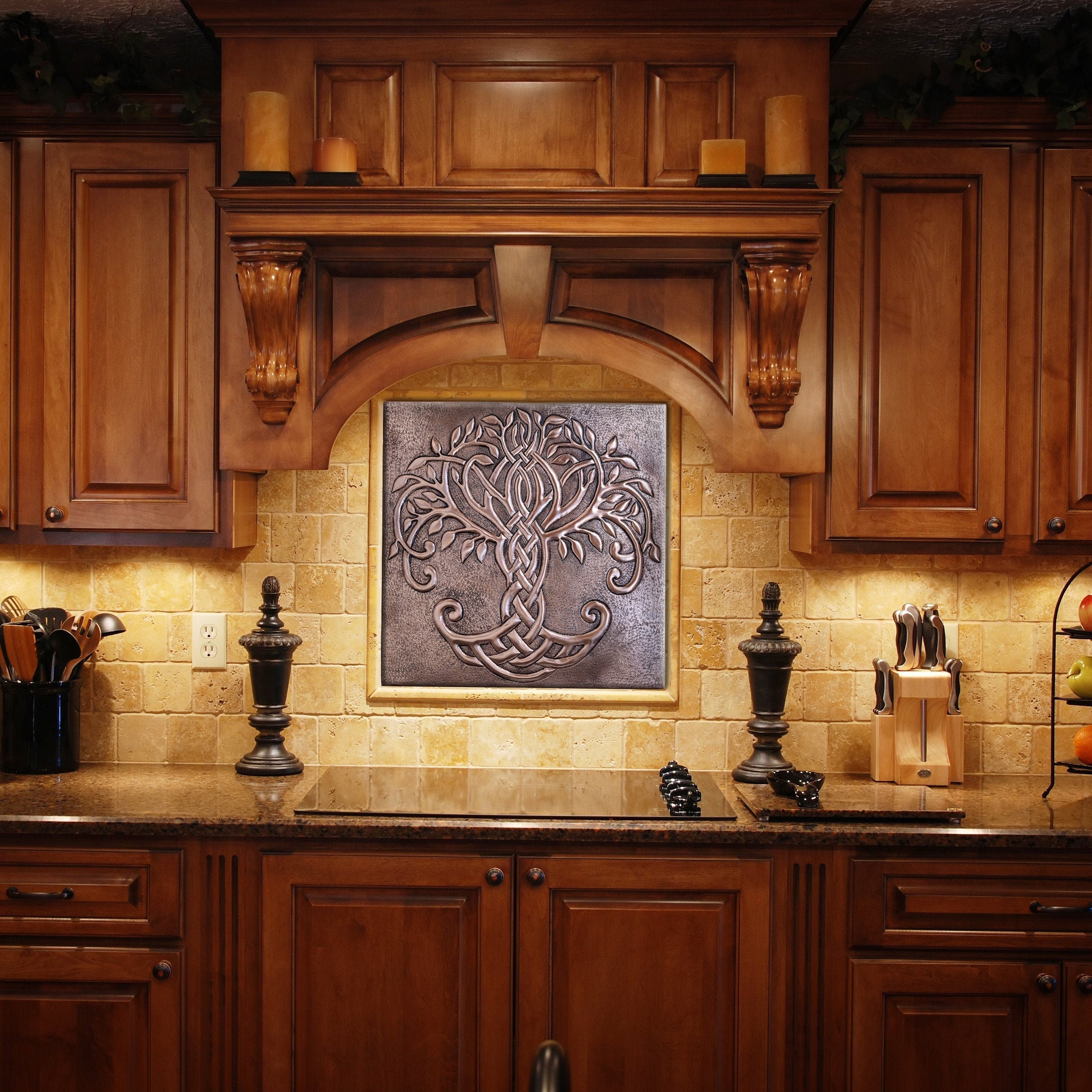 celtic tile backsplash