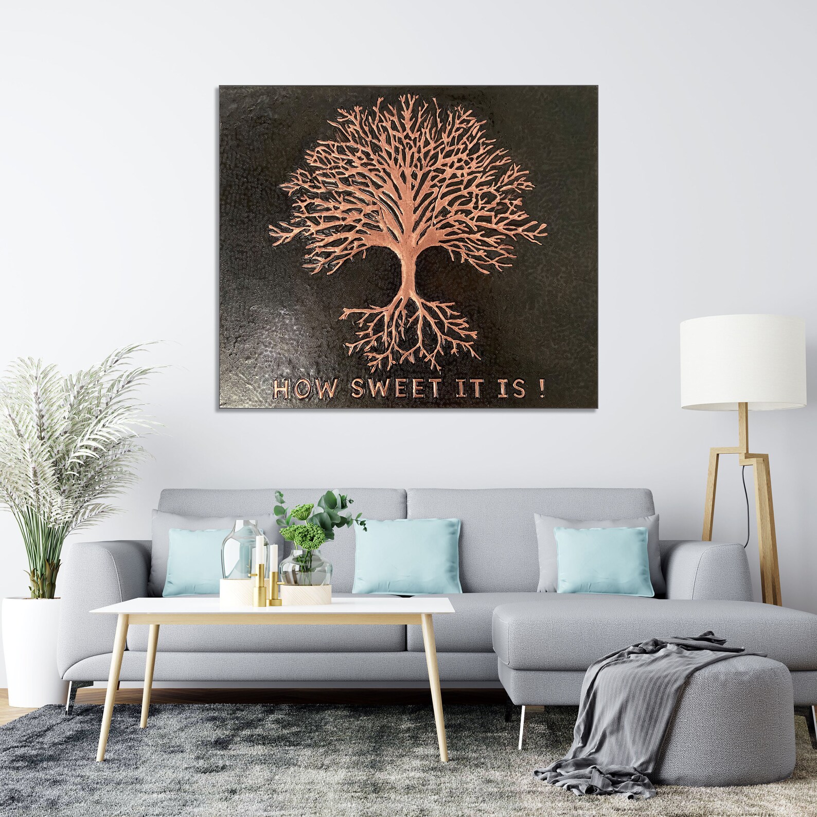 Large Wall Art Copper Tree of Life With Root Copper Wall Art Etsy