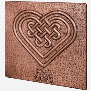 Celtic Heart Love Knot Copper Tile, Celtic Design, Celtic Tiles, Kitchen Tile, Celtic Art, Celtic Knots, Kitchen Backsplashes, Design No:20