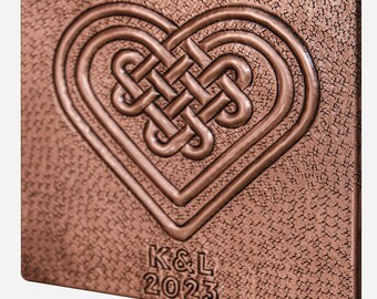 Celtic Heart Love Knot Copper Tile, Celtic Design, Celtic Tiles, Kitchen Tile, Celtic Art, Celtic Knots, Kitchen Backsplashes, Design No:20