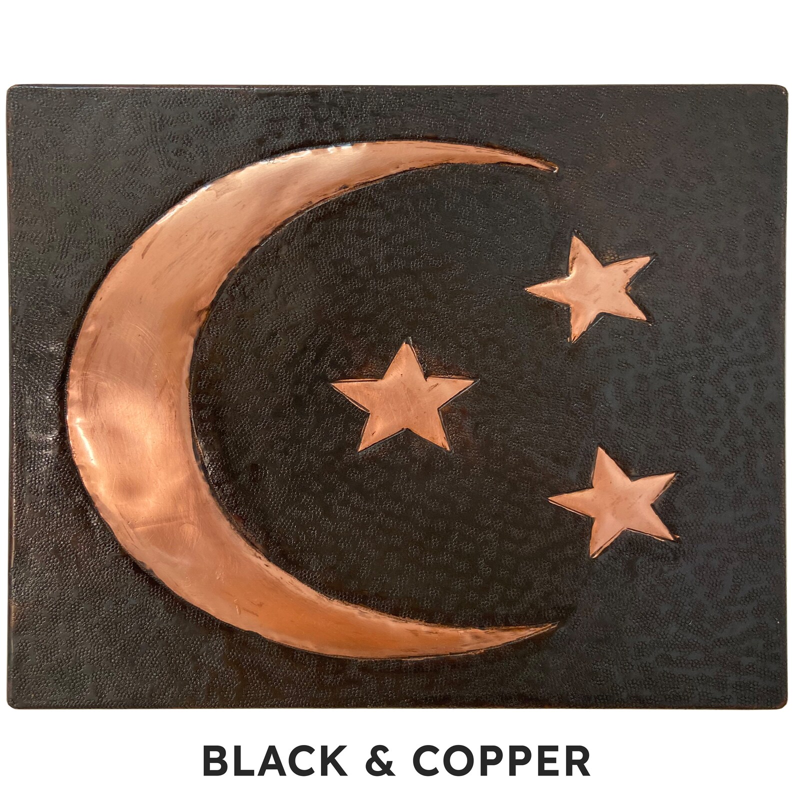 Moon and Stars Copper Tile Metal Wall Decor Metal Tiles Etsy