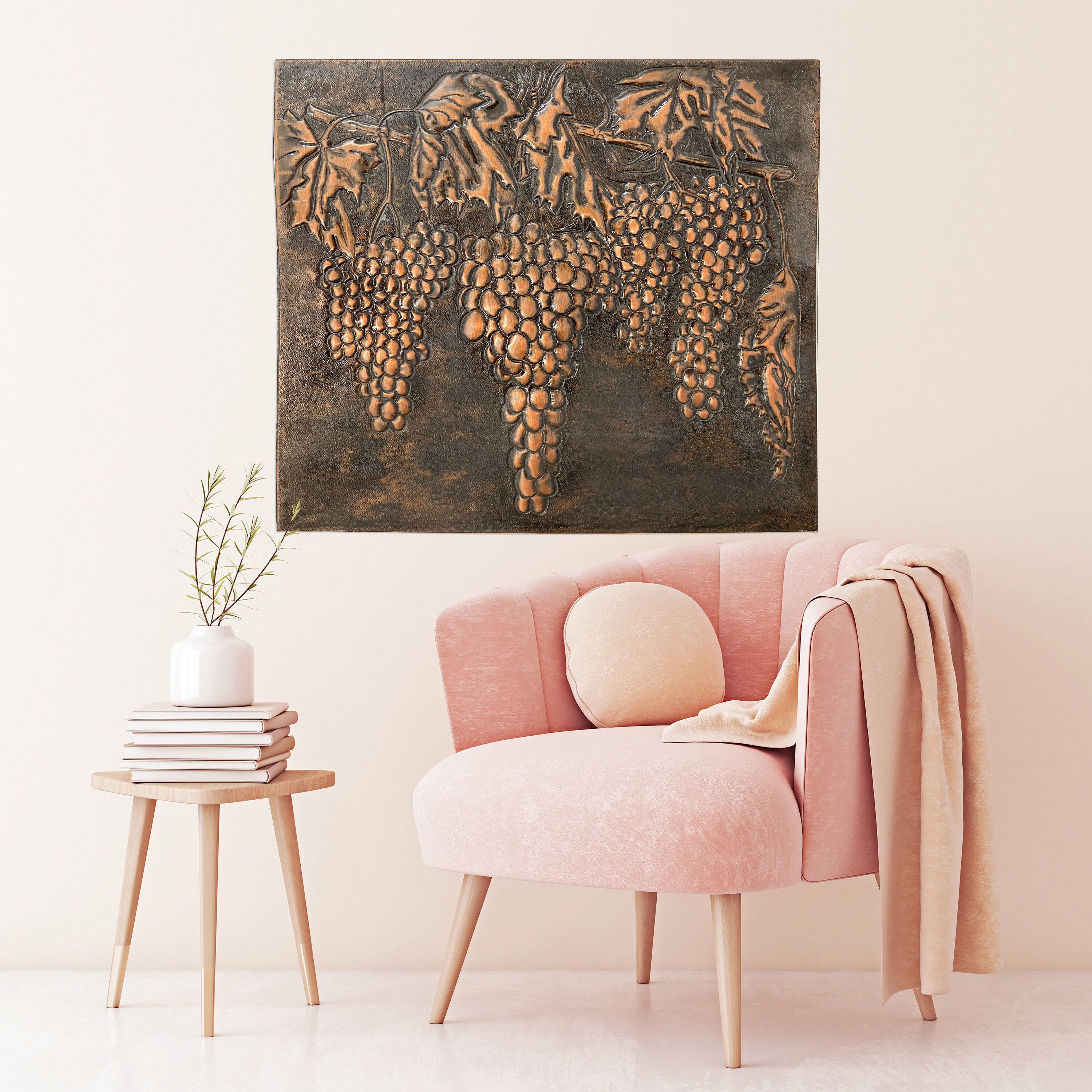 Grape Vine Wall Decor Grapes Wall Art Tuscan Kitchen Etsy