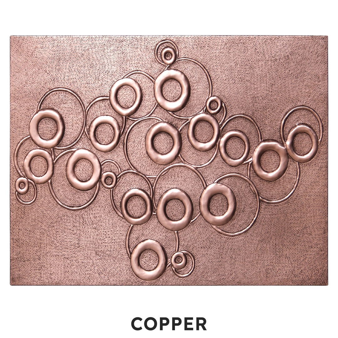 Abstract Copper Circle Metal Wall Art: Geometric Sculpture - Etsy