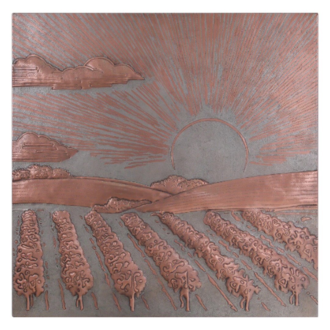 Vineyard With Rising Sun Wall Decor, Valleys Kitchen Backsplash Decor