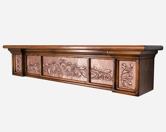 Copper Fireplace Mantel Shelf
