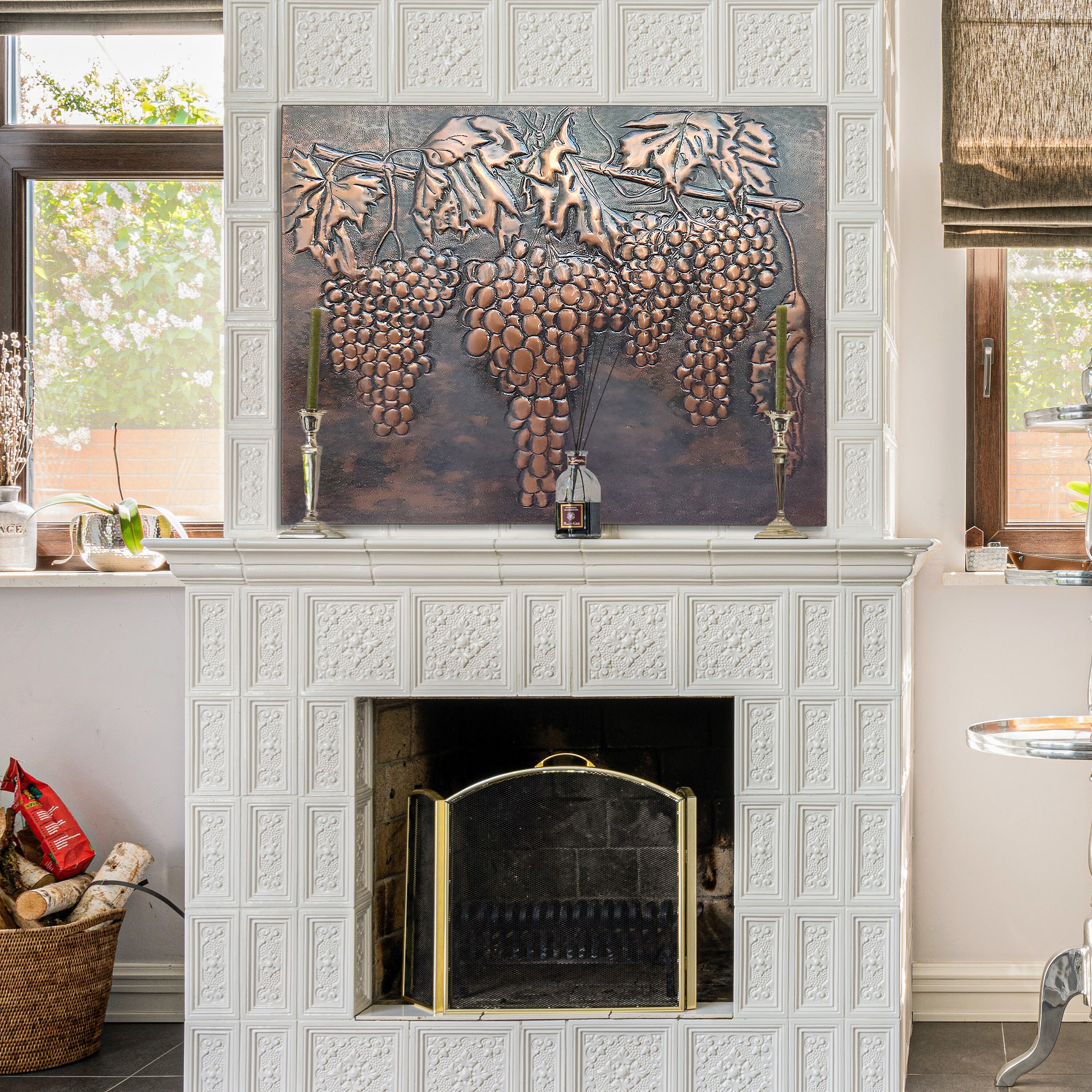 Grape Vine Wall Decor Grapes Wall Art Tuscan Kitchen Etsy