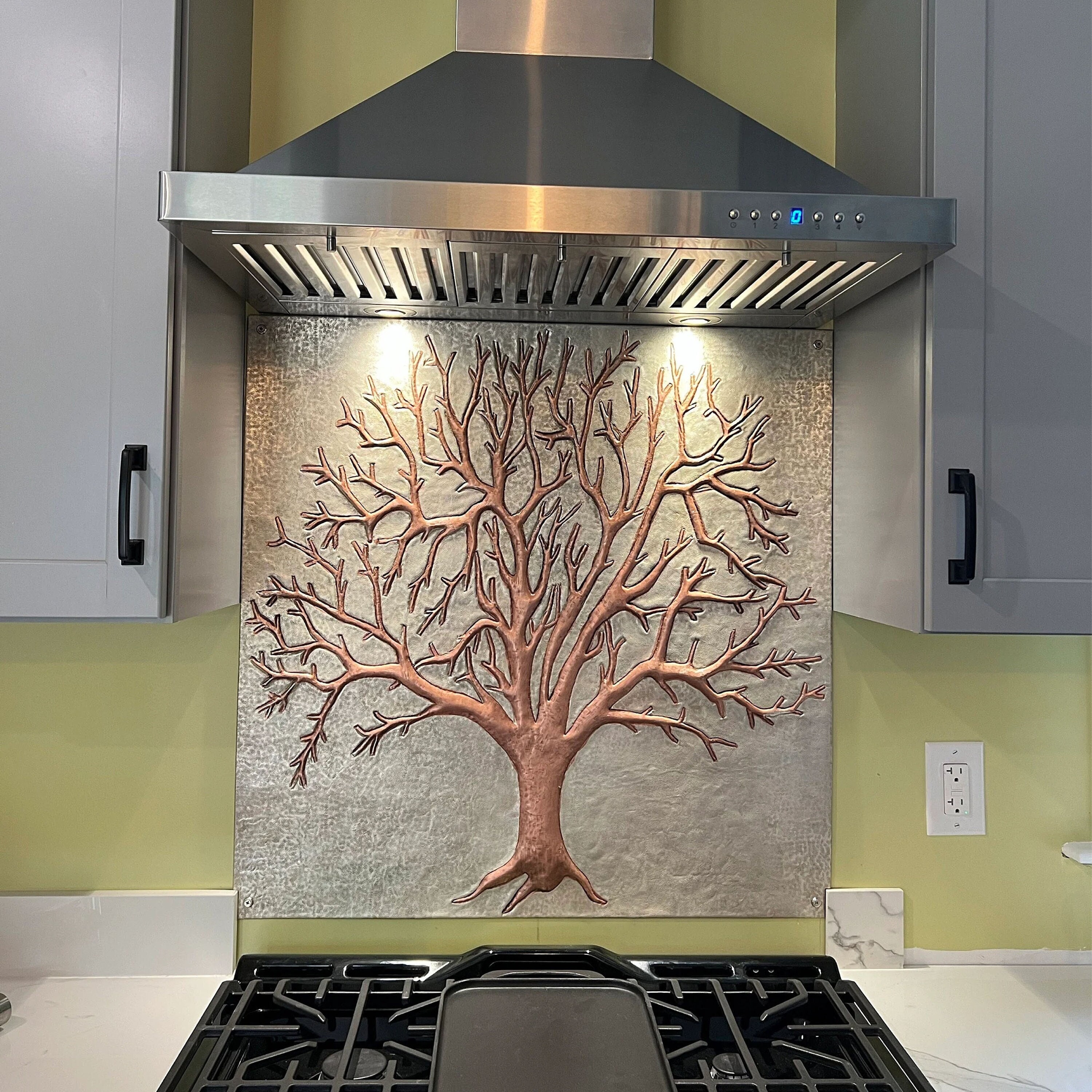 Tree of Life Copper Wall Decor, Copper Tree Kitchen Backsplash Panel  Suitable for Stainless Steel Kitchen Appliances, Metal Kitchen Decor - Etsy