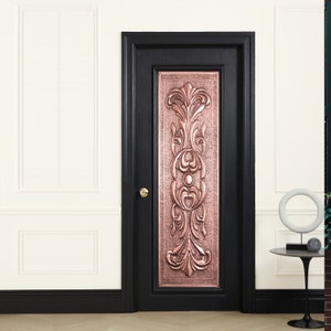 Decorative Door Cladding Panel, Copper Door Decor, Door Art, Front Door Decor, Interior Panel Door Art, Interior and Exterior Door Cladding image 7