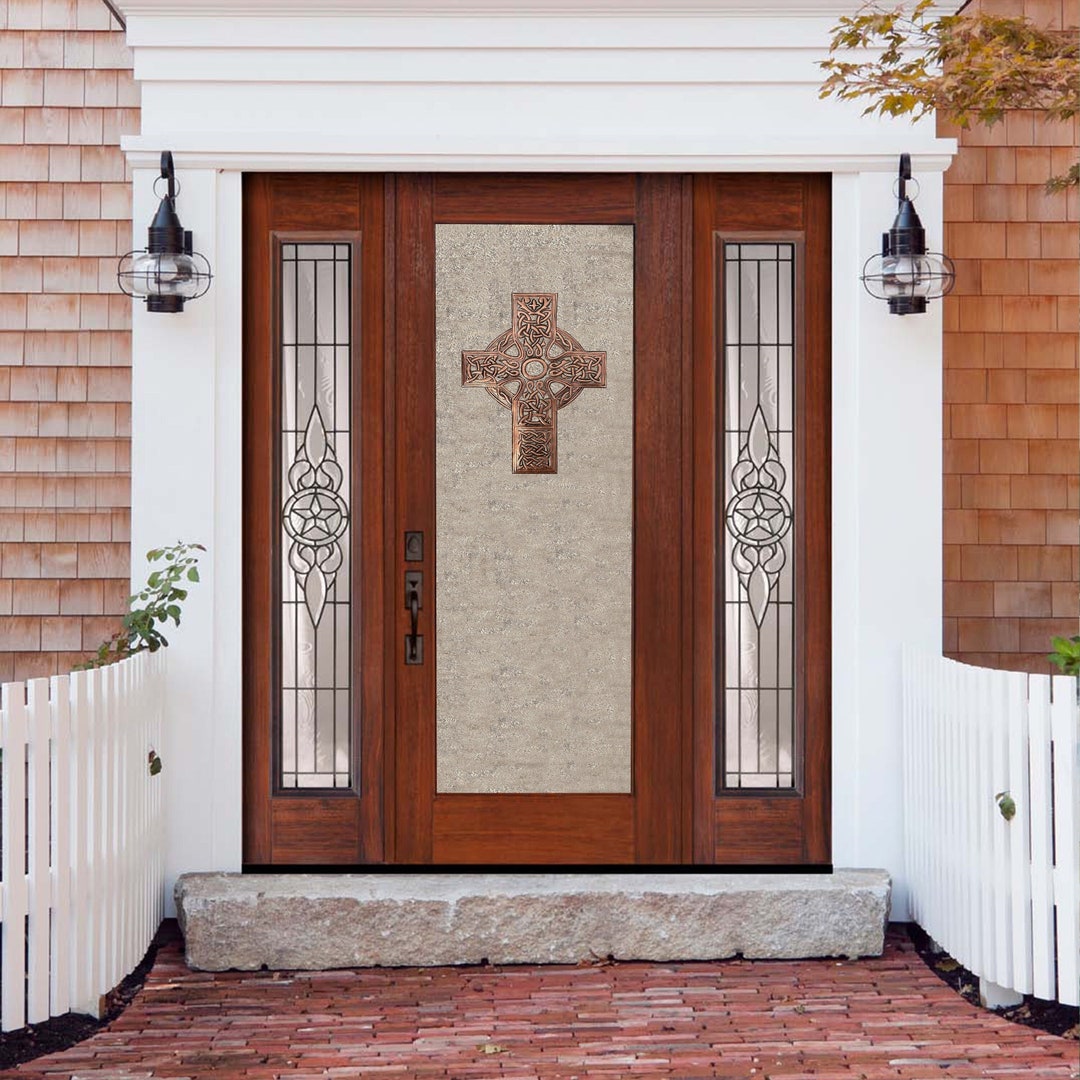 Celtic Cross Door Cladding, Cross Door Panel, Front Door Decor, Cross