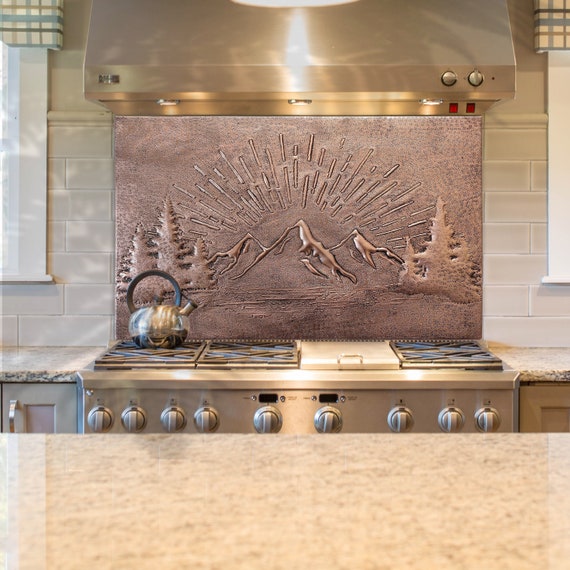 Backsplash Tile, Rustic Copper Cabin Back Splash Tile, With Aged Copper  Look for Your Kitchen Back Splash 