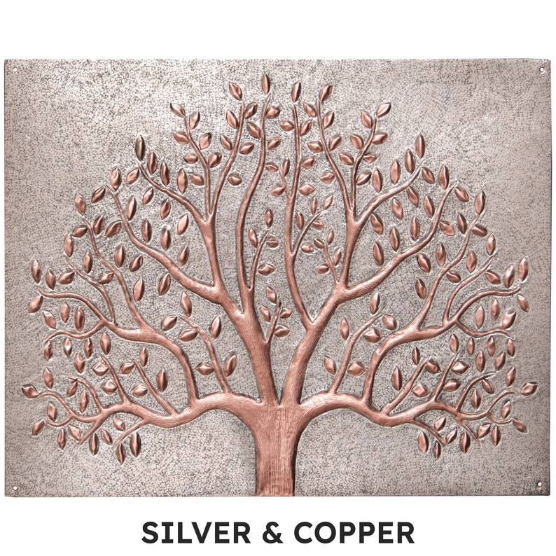 Tree Wall Art Copper Tree Relief Tree Wall Decor Tree Wall Etsy