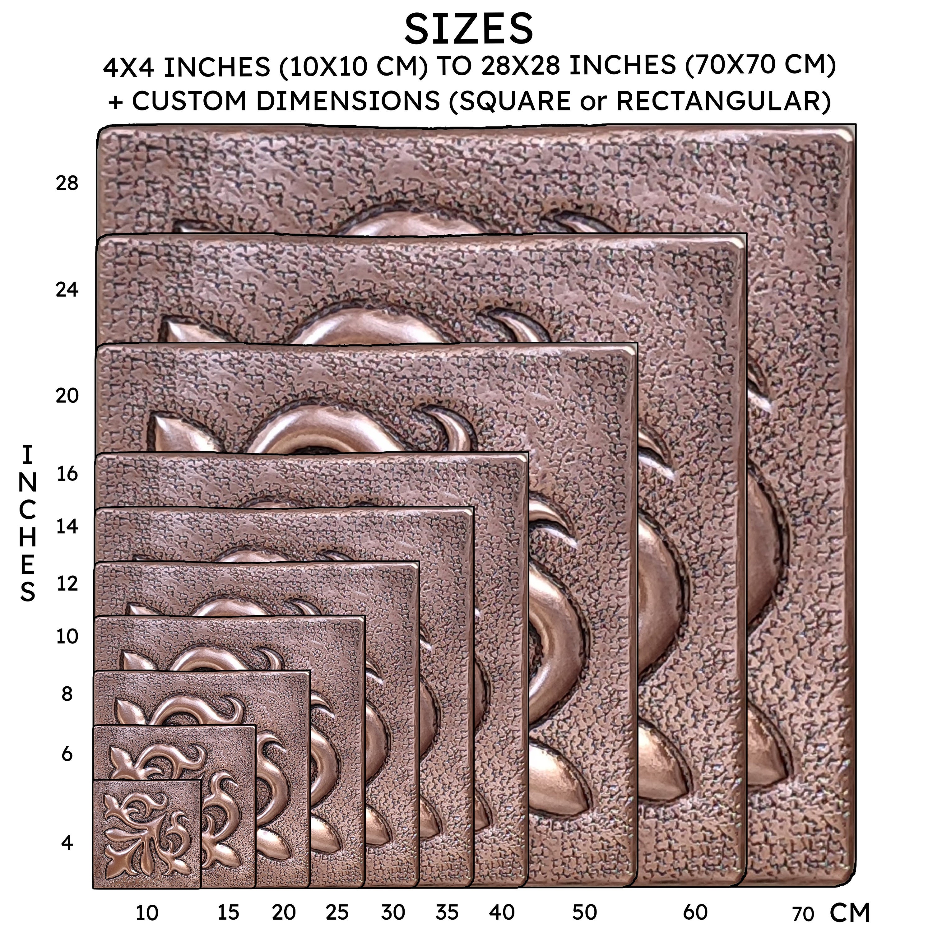 Dekorative Kupfer Fliese Kupfer Wandfliesen Küchenfliese | Etsy