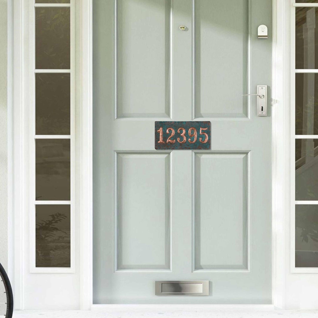 House Number Plaque Sign, Copper Address Number Sign, Personalized ...