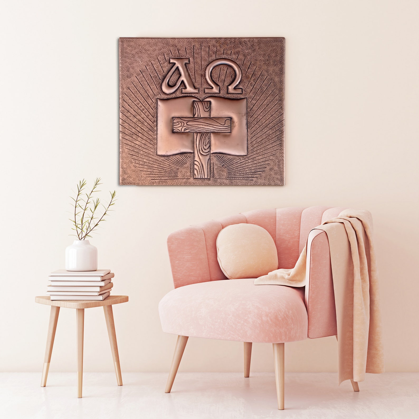 Alpha Omega Cross Wall Art Christian Wall Decor Greek - Etsy