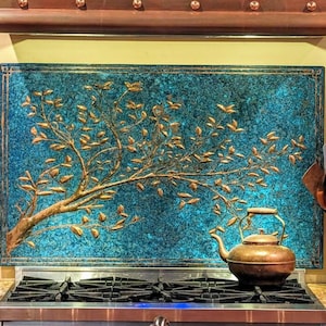 Handmade Copper Tree Branch Artwork: Ornamental Border Decor