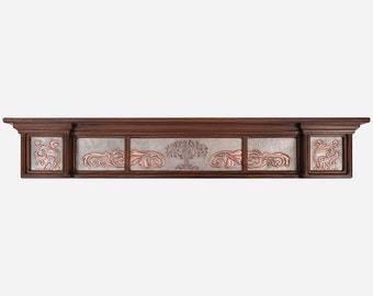 Copper Fireplace Mantel Shelf - Customizable Fireplace Decor