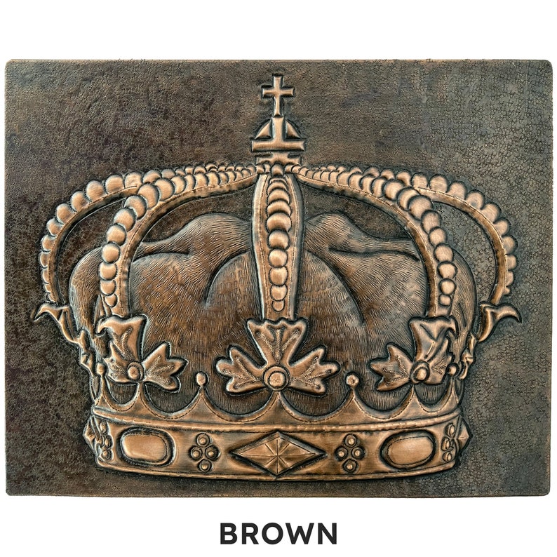 Imperial Victorian Crown Mural Tile Custom Copper Wall Etsy