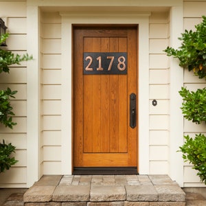 Handmade Copper House Number Plaque: Custom Metal Wall Sign