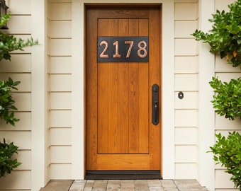 House Number Plaque Sign, Custom House Number, Personalized Door Number, Metal House Number Plaque, Copper Wall Number,