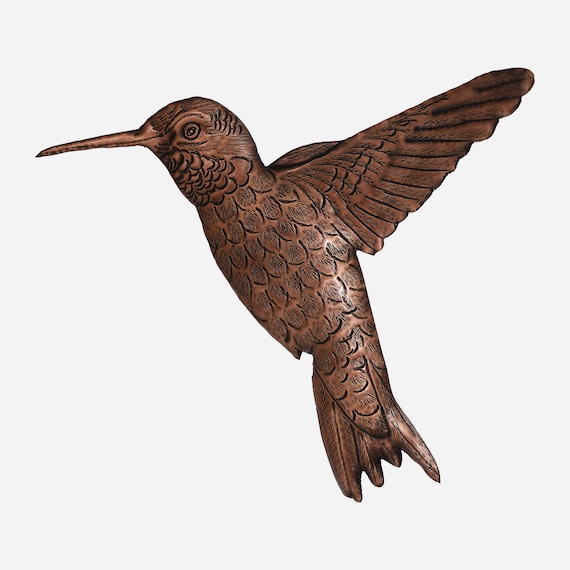 Copper Hummingbird Wall Art: Handmade Metal Wall Decor