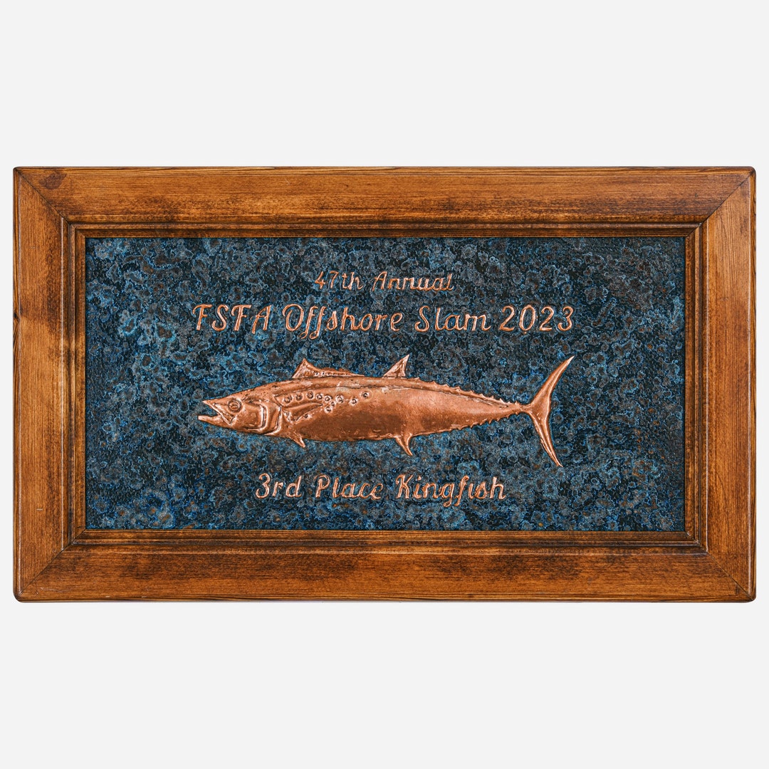 Copper Kingfish Decor, Custom King Mackerel Fish Gift, Copper Fish