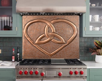 Celtic Love Heart Knot Copper Tile, Celtic Design, Celtic Tiles, Kitchen Tile, Celtic Art, Celtic Knots, Kitchen Backsplashes