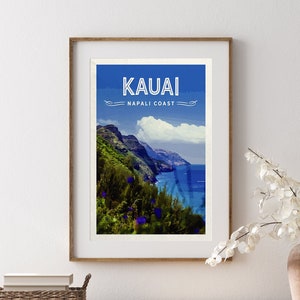 Kauai, Napali Coast - Retro Reiseposter