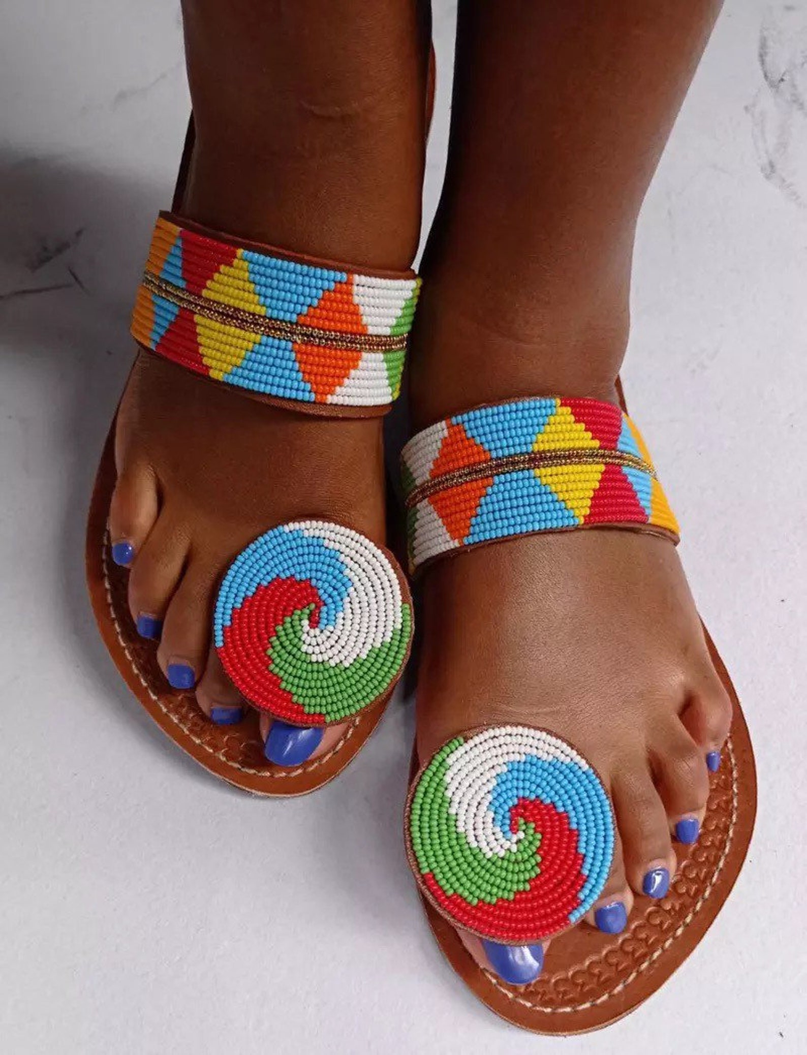 Maasai Beaded Sandals Etsy