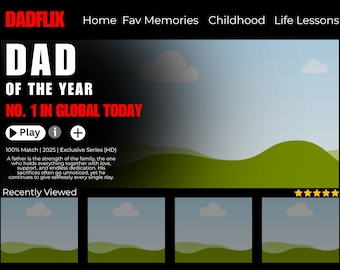 Mall för pappafotokollage Redigerbar Canva-layout för anpassad digital nedladdning Gör-det-själv-design i Netflix-stil Redigerbar layout för fars dag