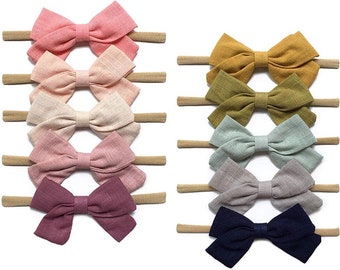 Bows (Pack of 9 Bows) Headband baby, baby bows, bows for girls, headbands for girls, headbands, bow for baby, bow for baby session.