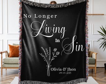 Personalized Couples Blanket with couples names Custom Name Throw Blanket for Anniversary Wedding Engagement or Valentine's Gift Cozy Gift