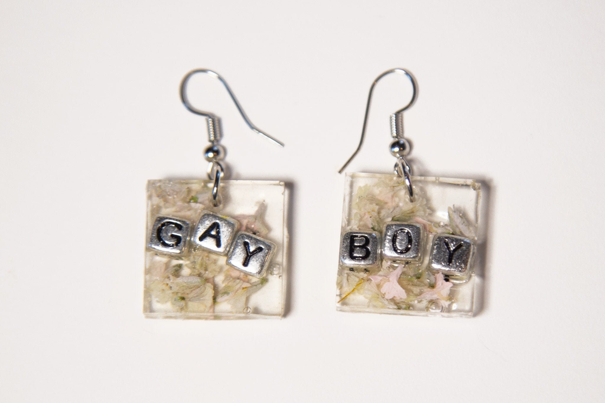 Gay Boy Floral Earrings Etsy