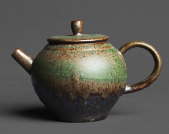 Embersceramic Bronze Green Ceramic Teapots Unique Glazed Gongfu Tea Pot 200ml