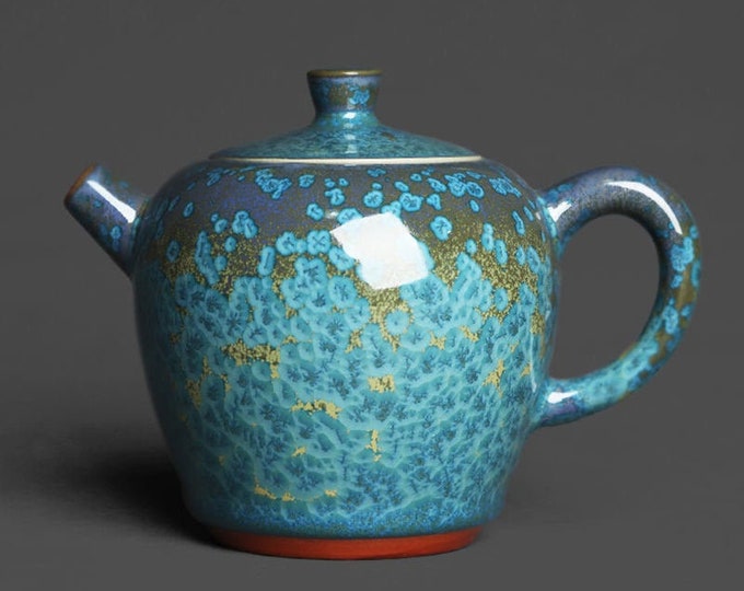 Embersceramic Blue Ceramic Teapot Pottery Unique Glazed Tea Etsy