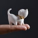 Embersceramic Pure White Ceramic Teapet Lovely Dog Tea Table Decoration Accessories 