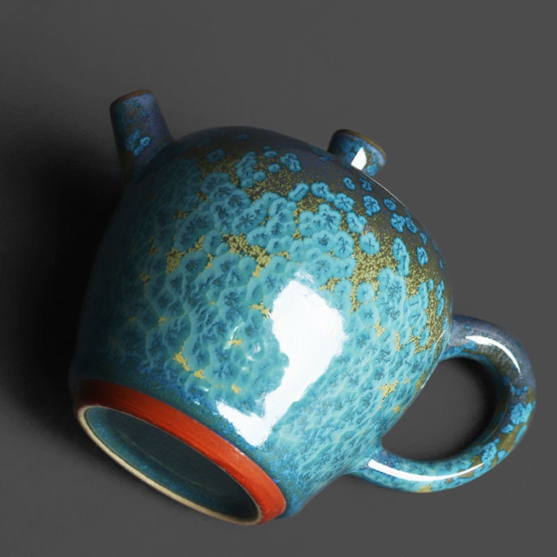 Embersceramic Blue Ceramic Teapot Pottery Japanese Tea Pot Etsy