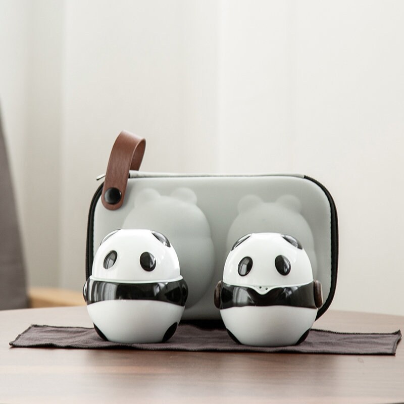 Embersceramic Ceramic Teapot Tea Cup Cute Panda Portable Tea Set