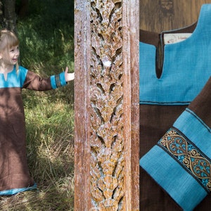 Viking dress kids 1\2\3\4\5\6\7   Linen  Child viking dress