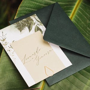 Partecipazione SELVA • Wedding stationery / Coordinato Nozze / Inviti di matrimonio • verde / felce / bosco / elegante / chic / natura