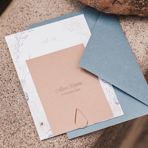 Partecipazione AGUA • Wedding stationery / Coordinato Nozze / Inviti di matrimonio • mare / marino / spiaggia / estivo / onda / ecologico