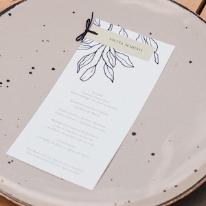 Menu ECHO • Wedding suite / Coordinato Nozze / Inviti di matrimonio • foglie / ecologico / riciclato / verde / botanico