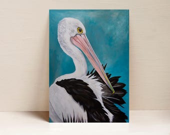 Pelican Print, Bird Print, Australian Bird Wall Art, Art Acrylic Print