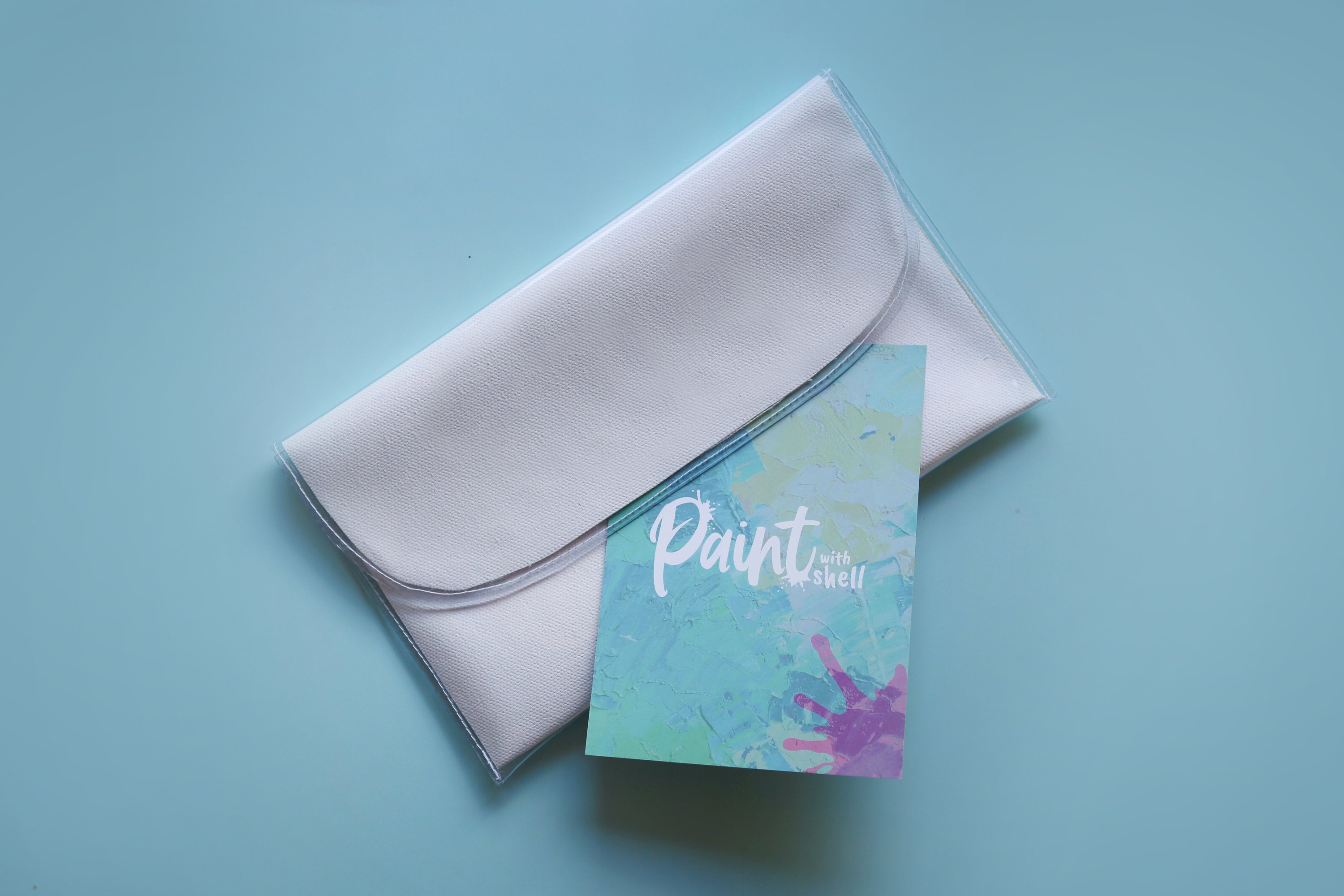 Paint Your Own Clutch Bag Kit, Clear PVC Vinyl Clutch, Statement Clutch