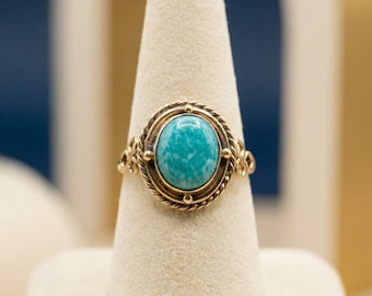 Oxidized oval Sterling Silver Ring: Handmade Boho Jewelry
