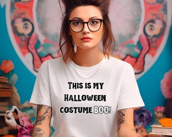 Halloween T-Shirt- Unisex Jersey Short Sleeve Tee, 16 colors, Bella Canvas Tee, Low key Halloween, Sarcastic Halloween Tee, Funny Shirt, Boo