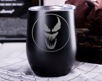 Venom Comics Coffee Tumbler, Personalized Coffee Mug, 13.5 oz, Movie Wine Tumbler, Custom Gift, Geek Gift, Travel Wine Tumbler