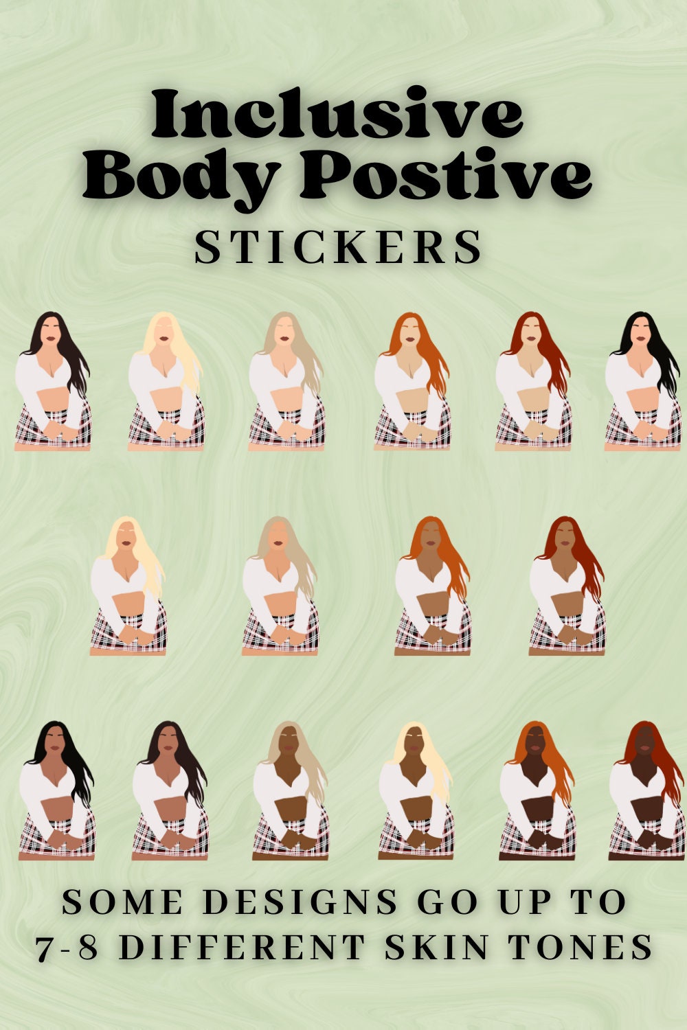 Body Positive Digital Stickers | Use for Goodnotes, Notability ...