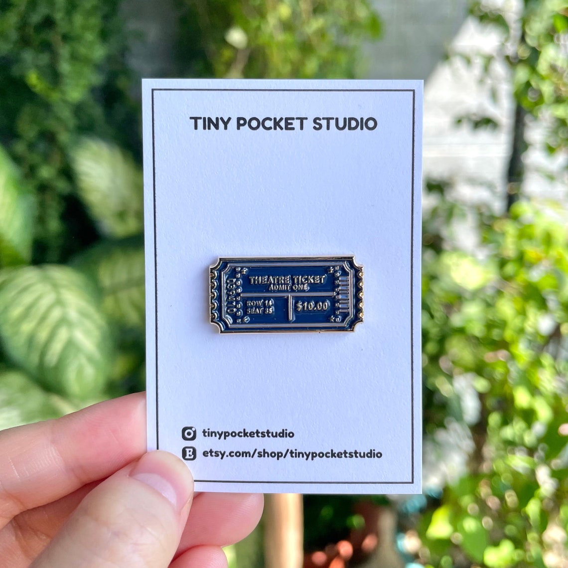 Theatre Ticket Pin Soft Enamel Pin Etsy