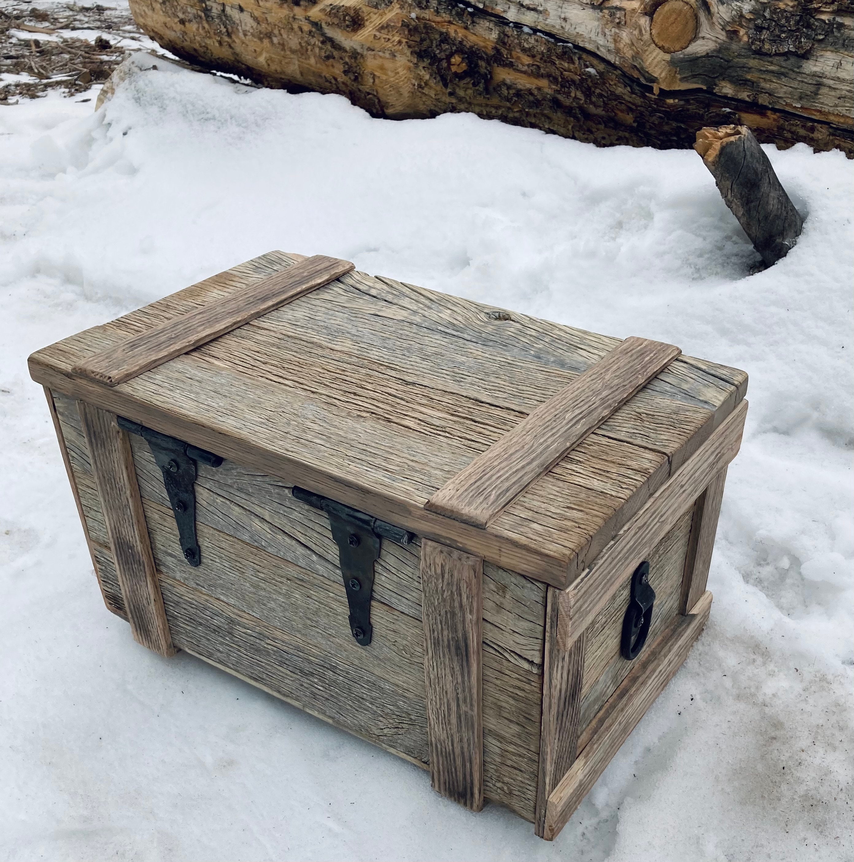 Antique Weathered Oak Chest/ Antique Western Chest / Cowboy Etsy