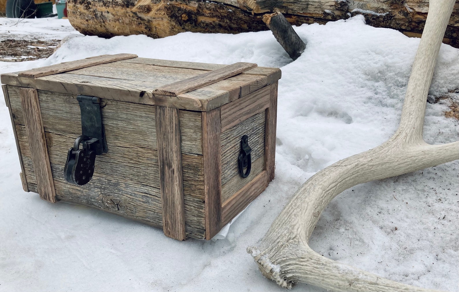 Antique Weathered Oak Chest/ Antique Western Chest / Cowboy Etsy